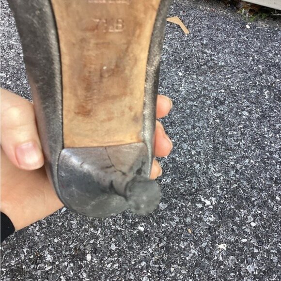 Acubi mermaidcore fairycore Gucci Open Toe Silver Heel Leather Shoes US 7.5 - Picture 12 of 15